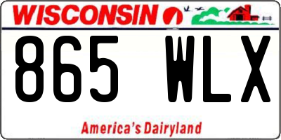 WI license plate 865WLX