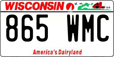 WI license plate 865WMC