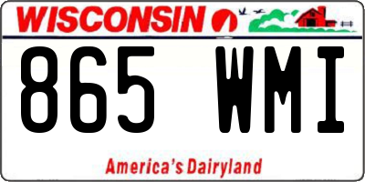 WI license plate 865WMI