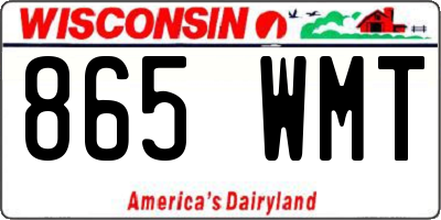 WI license plate 865WMT