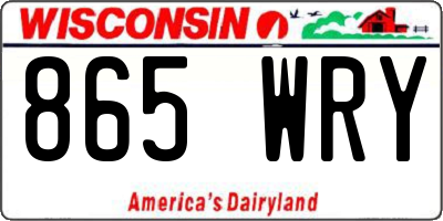 WI license plate 865WRY