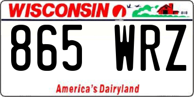 WI license plate 865WRZ