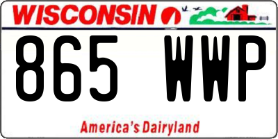 WI license plate 865WWP