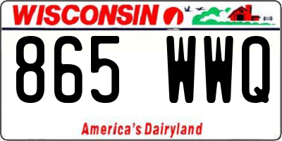WI license plate 865WWQ