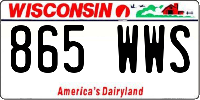 WI license plate 865WWS