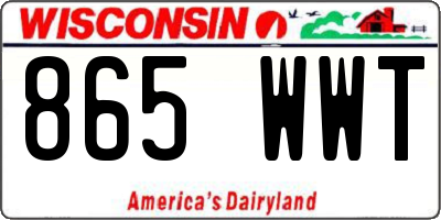WI license plate 865WWT