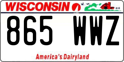 WI license plate 865WWZ