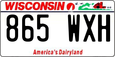 WI license plate 865WXH