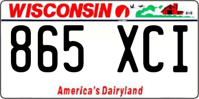WI license plate 865XCI
