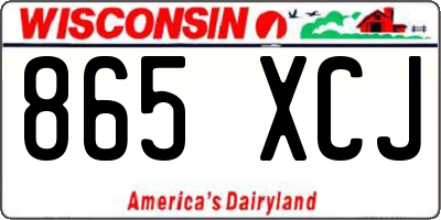 WI license plate 865XCJ