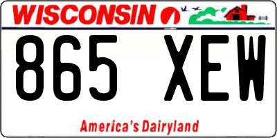 WI license plate 865XEW