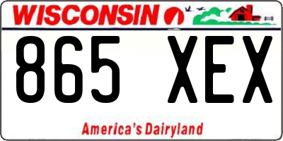 WI license plate 865XEX