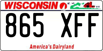 WI license plate 865XFF