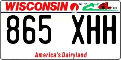 WI license plate 865XHH