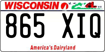 WI license plate 865XIQ