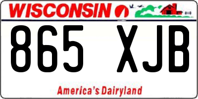 WI license plate 865XJB