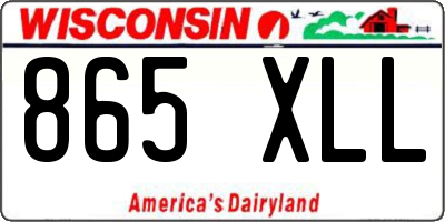 WI license plate 865XLL