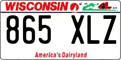 WI license plate 865XLZ
