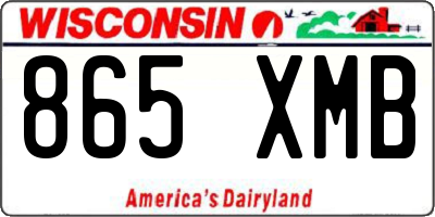 WI license plate 865XMB