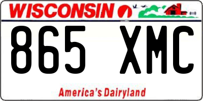 WI license plate 865XMC