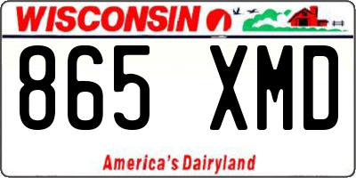 WI license plate 865XMD