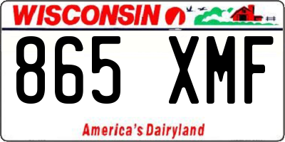 WI license plate 865XMF