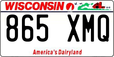 WI license plate 865XMQ