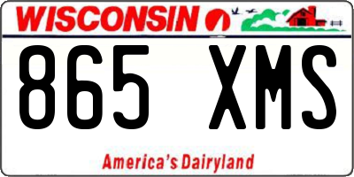 WI license plate 865XMS