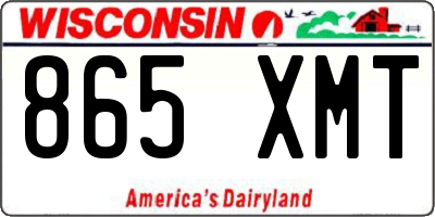 WI license plate 865XMT