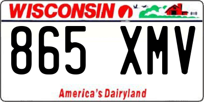 WI license plate 865XMV