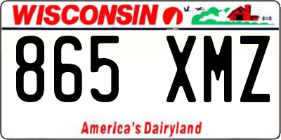 WI license plate 865XMZ