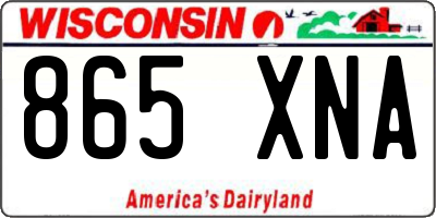 WI license plate 865XNA