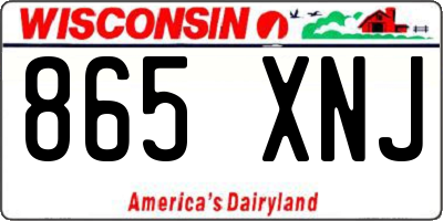 WI license plate 865XNJ