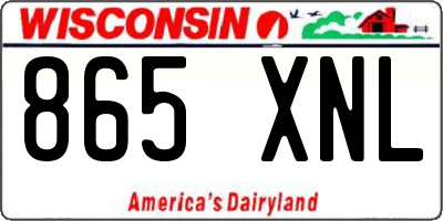 WI license plate 865XNL