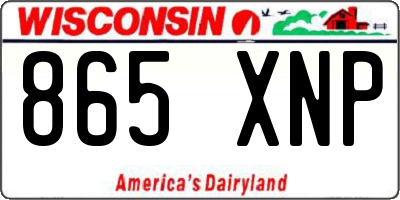 WI license plate 865XNP