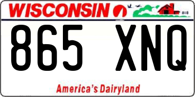 WI license plate 865XNQ