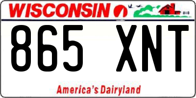 WI license plate 865XNT
