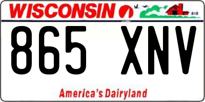 WI license plate 865XNV
