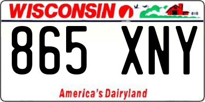WI license plate 865XNY