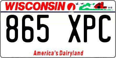 WI license plate 865XPC