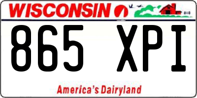 WI license plate 865XPI