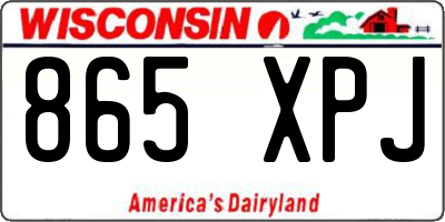 WI license plate 865XPJ