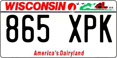 WI license plate 865XPK