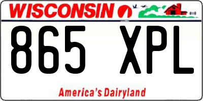 WI license plate 865XPL