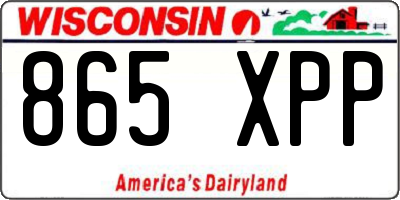 WI license plate 865XPP