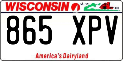 WI license plate 865XPV
