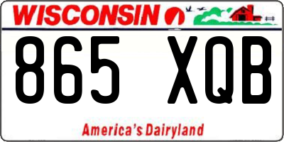 WI license plate 865XQB