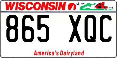 WI license plate 865XQC