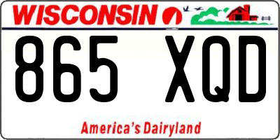 WI license plate 865XQD