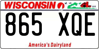 WI license plate 865XQE